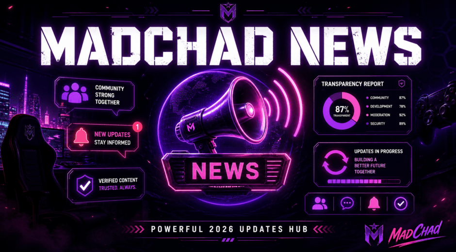 Welcome to MadChad News powerful 2026 updates hub showing transparency reports cheat news security insights and community announcements from trusted private cheat provider