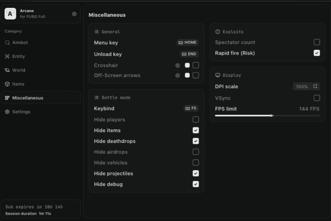 Arcane Pubg